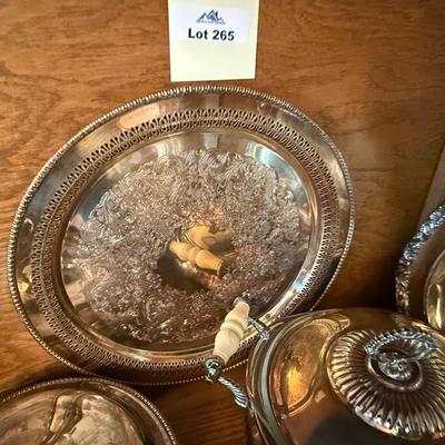 Lot of misc. Silverplate items 2 Trays/bowls/etc.