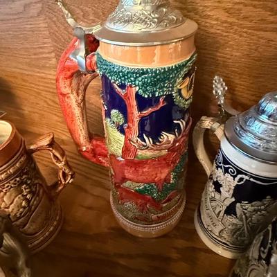 Collection of 9 total ceramic Beer Steins