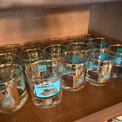 large set of small rocks glasses & few shot glasses