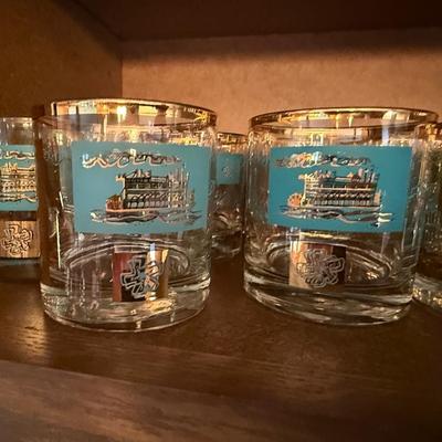 large set of small rocks glasses & few shot glasses