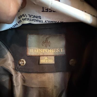 Men's Brown Rainforest XL Jacket made of mixed materials