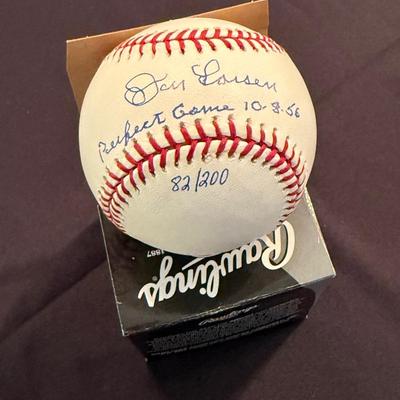 Rawlings "Don Larson" Signed Baseball in Box