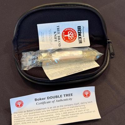 Boker Double Tree / Tree Brand new 3 blade pocket knife in case