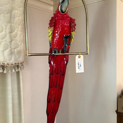 Sale Photo Thumbnail #1080: full sized parrot on hanging stand