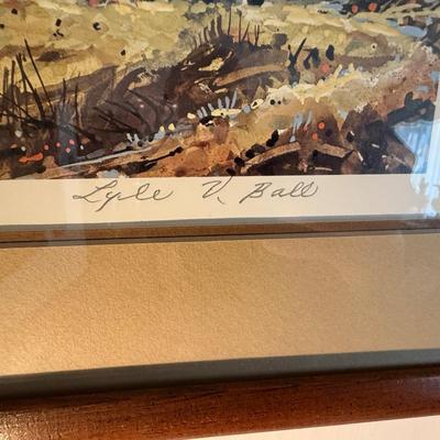 Signed Lyle Ball Old House & Windmill framed Print #56/450