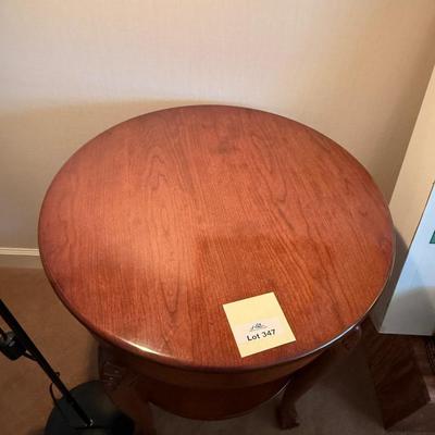 Round 2 Tier Wood End Table 24” dia. x 29”t