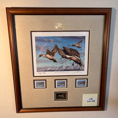 Robert Steiner Alaska Duck Stamp Print w/Sarah Palin signatures