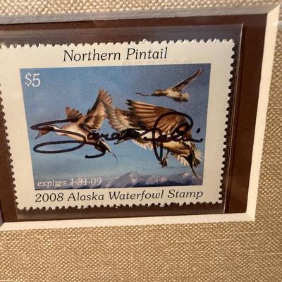 Robert Steiner Alaska Duck Stamp Print w/Sarah Palin signatures