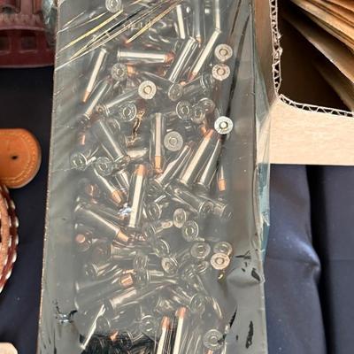 Green metal Ammo case w/38 special ammo