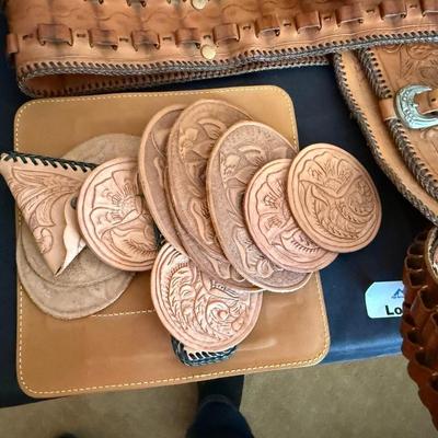 Collection of leather belts/holsters/small pieces