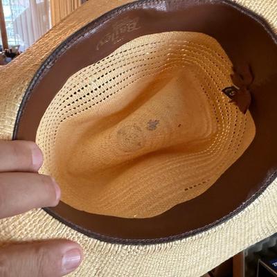 3 Cowboy Hats - 1 Stetson Beaver size 7 & 2 strawhats