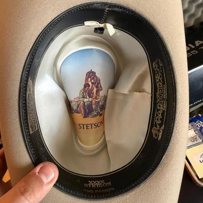 3 Cowboy Hats - 1 Stetson Beaver size 7 & 2 strawhats