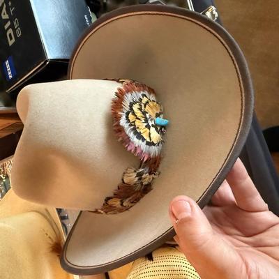 3 Cowboy Hats - 1 Stetson Beaver size 7 & 2 strawhats