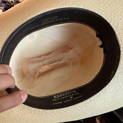 3 Cowboy Hats - 1 Stetson Beaver size 7 & 2 strawhats