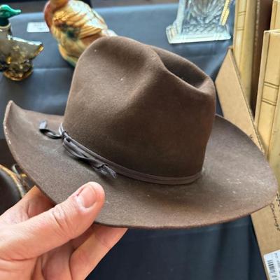 2 Brown Beaver Cowboy Hats - 1 size 6-3/4