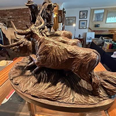 Signed western Bronze by J. Largo #927 of 7500