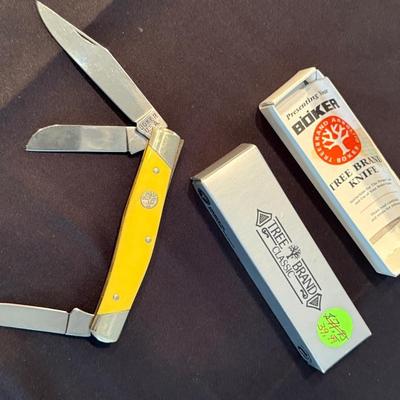 Boker Tree Brand 3 blade pocket knife 9885 Yell Delria w/box