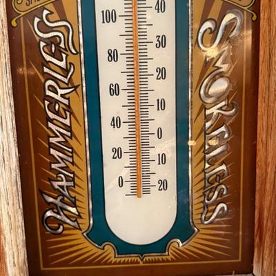 Remington Arms & Ammunition Thermometer in wood frame
