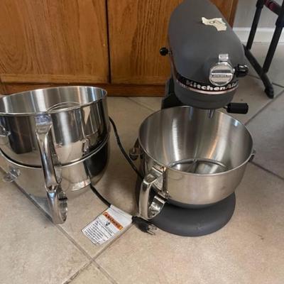 Silver Kitchen Aide and Bowls
