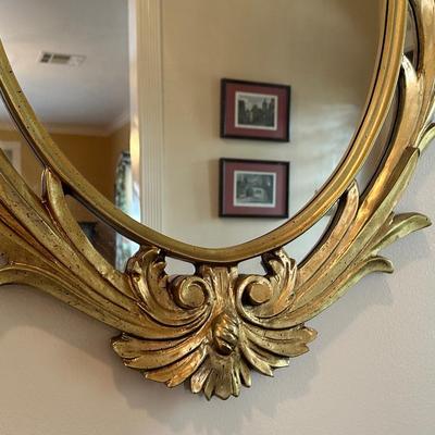 Vintage Floral Gold Mirror