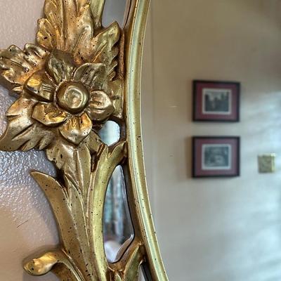 Vintage Floral Gold Mirror