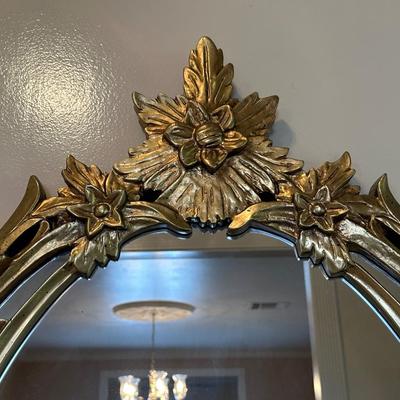 Vintage Floral Gold Mirror