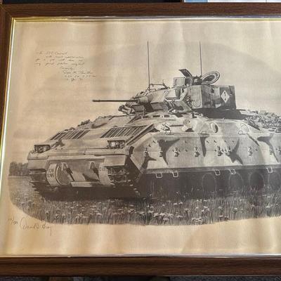 D. Gray Signed Tank Print