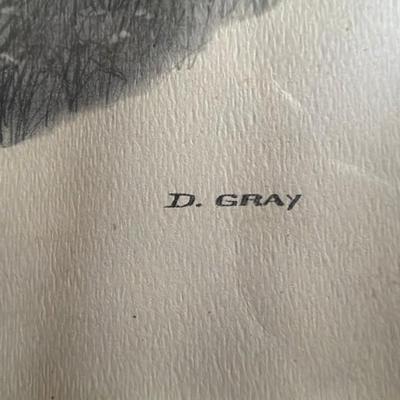 D. Gray Signed Tank Print