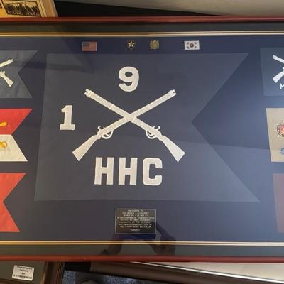 Framed Military Insignia Display