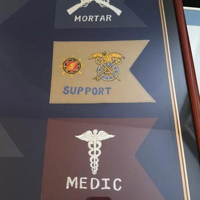 Framed Military Insignia Display