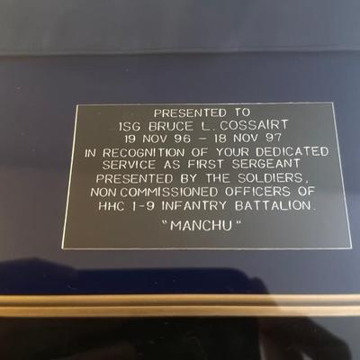 Framed Military Insignia Display