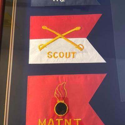 Framed Military Insignia Display