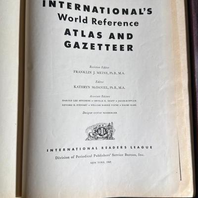 1943 World Reference Atlas Gazetteer