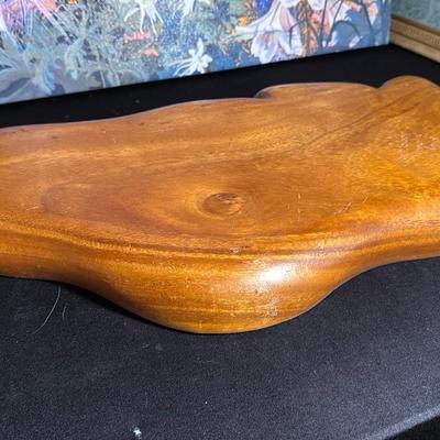 Wooden Leaf-Shaped Serving Dish