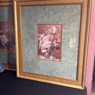Floral Print in Ornate Gold Frame