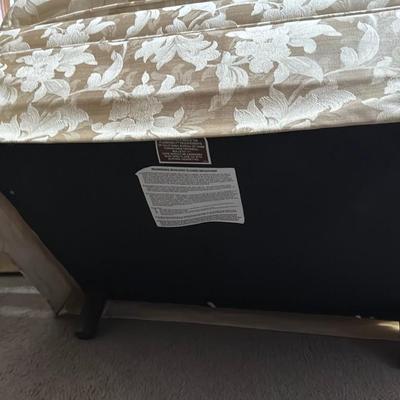 Floral Upholstered Ottoman