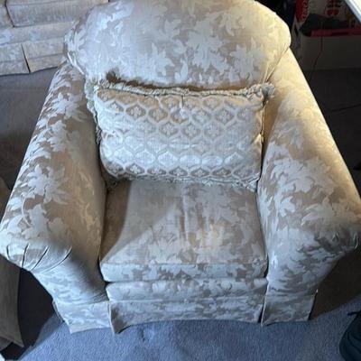 Floral Upholstered Armchair