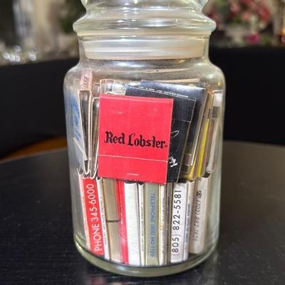 Vintage Matchbook Collection Jar