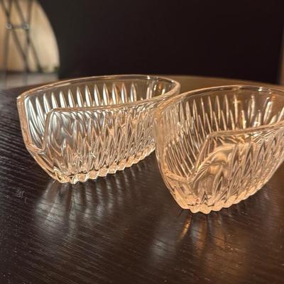 Crystal Cut Glass Bowls Set