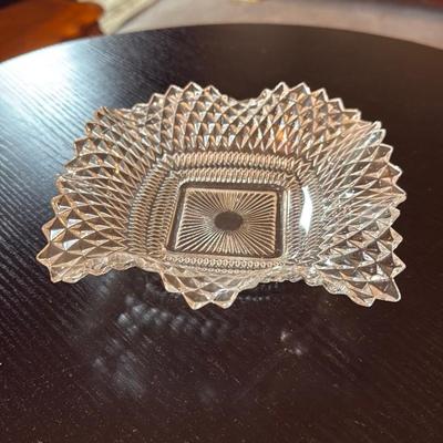 Cut Glass Crystal Dish