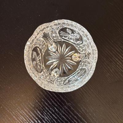Ornate Clear Glass Bowl