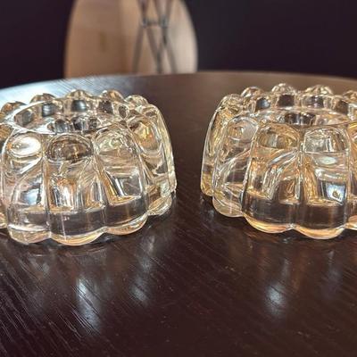 Vintage Glass Candle Holders