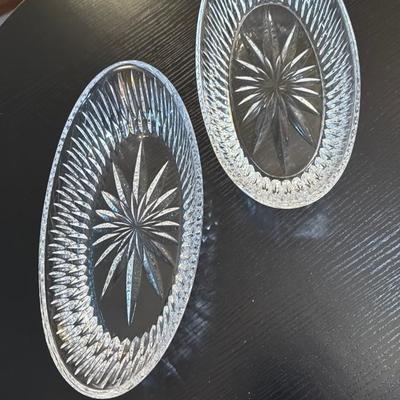 Vintage Cut Glass Trays