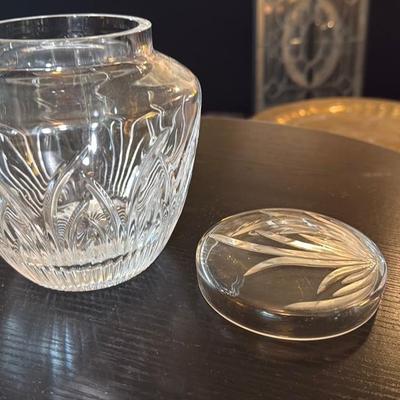 Clear Glass Decorative Jar