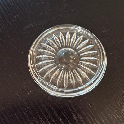 Clear Glass Sunburst Coaster