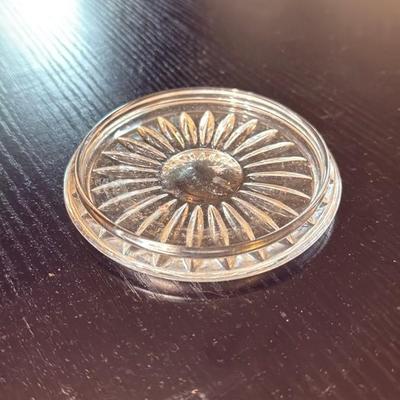Clear Glass Sunburst Coaster
