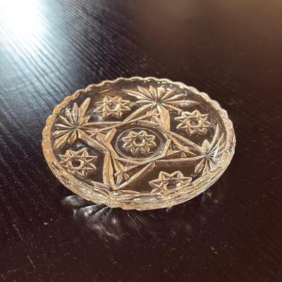 Ornate Clear Glass Coaster