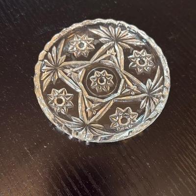 Ornate Clear Glass Coaster