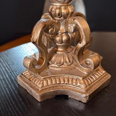 Elegant Crackle Glass Candleholders