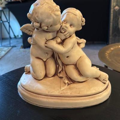 Cherub Statue with Two Figures